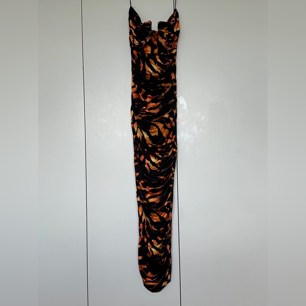 AFRM Alicia Hardware Ruched Midi Dress. Size Medium. Worn once.